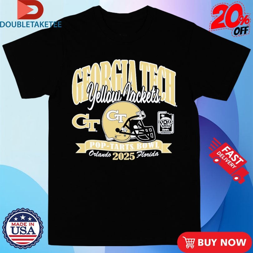 Official Georgia Tech Yellow Jackets Football Pop-Tarts Bowl Orlando Florida Helmet 2025 Shirts