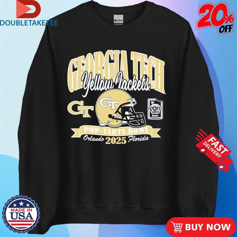 Official Georgia Tech Yellow Jackets Football Pop-Tarts Bowl Orlando Florida Helmet 2025 Shirts