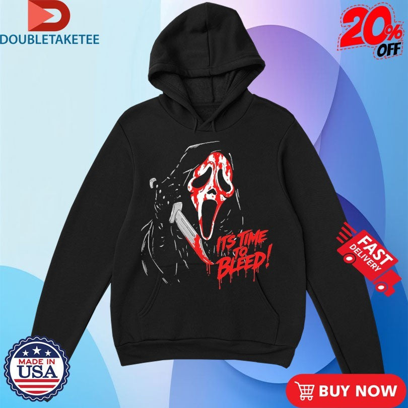 Official Ghostface It’s Time To Bleed Bleeding Shirts Unisex , , , Long Sleeve Tee