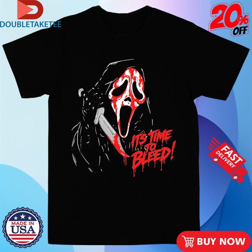 Official Ghostface It’s Time To Bleed Bleeding Shirts Unisex , , , Long Sleeve Tee