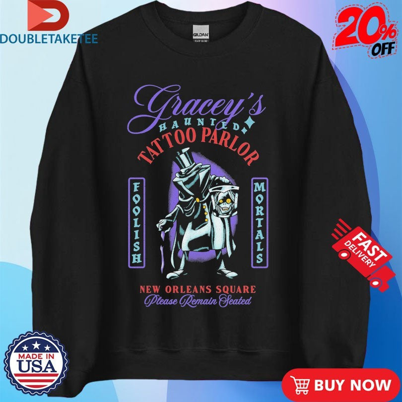 Official Gracey’s Haunted Tattoo Parlor New Orleans Square Please Remain Seated Shirts