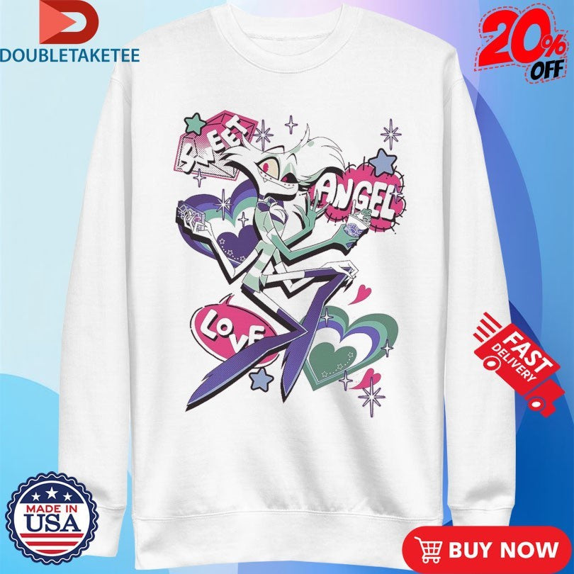 Official Hazbin Hotel Sweet Angel Love Angel Dust Shirts Unisex , , , Long Sleeve Tee
