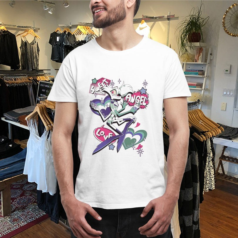 Official Hazbin Hotel Sweet Angel Love Angel Dust Shirts Unisex , , , Long Sleeve Tee