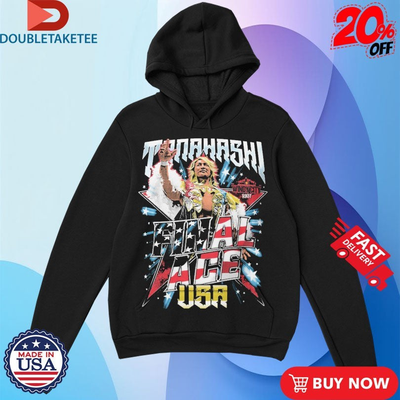 Official Hiroshi Tanahashi Final Ace USA Windy City Riot Shirts Unisex , , , Long Sleeve Tee