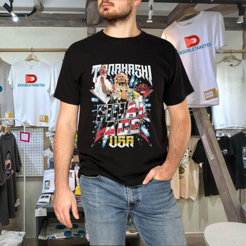 Official Hiroshi Tanahashi Final Ace USA Windy City Riot Shirts Unisex , , , Long Sleeve Tee