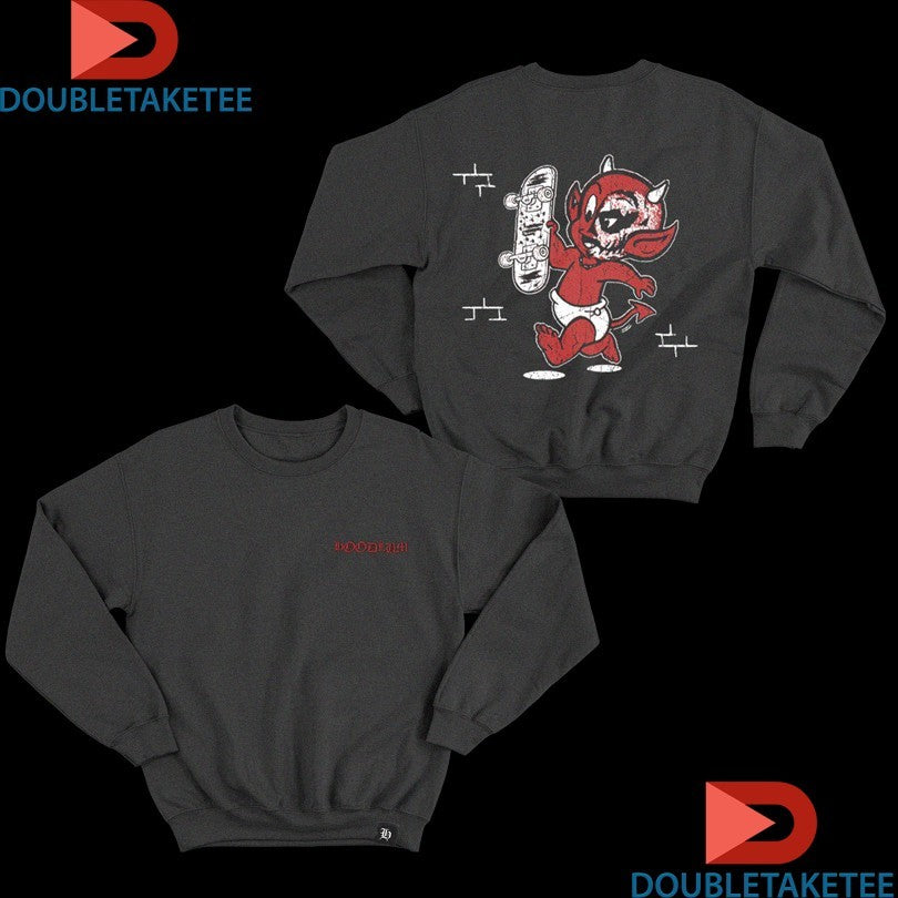 Official Hoodlum Devil Skateboard Shirts Unisex , , , Long Sleeve Tee