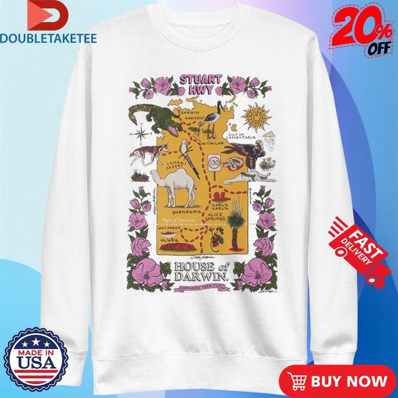 Official House Of Darwin Stuart Highway Shirts Unisex , , , Long Sleeve Tee
