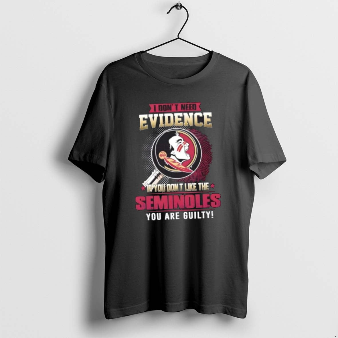 Official I Dont Need Evidence If You Dont Like Florida State Seminoles You Are T-Shirts