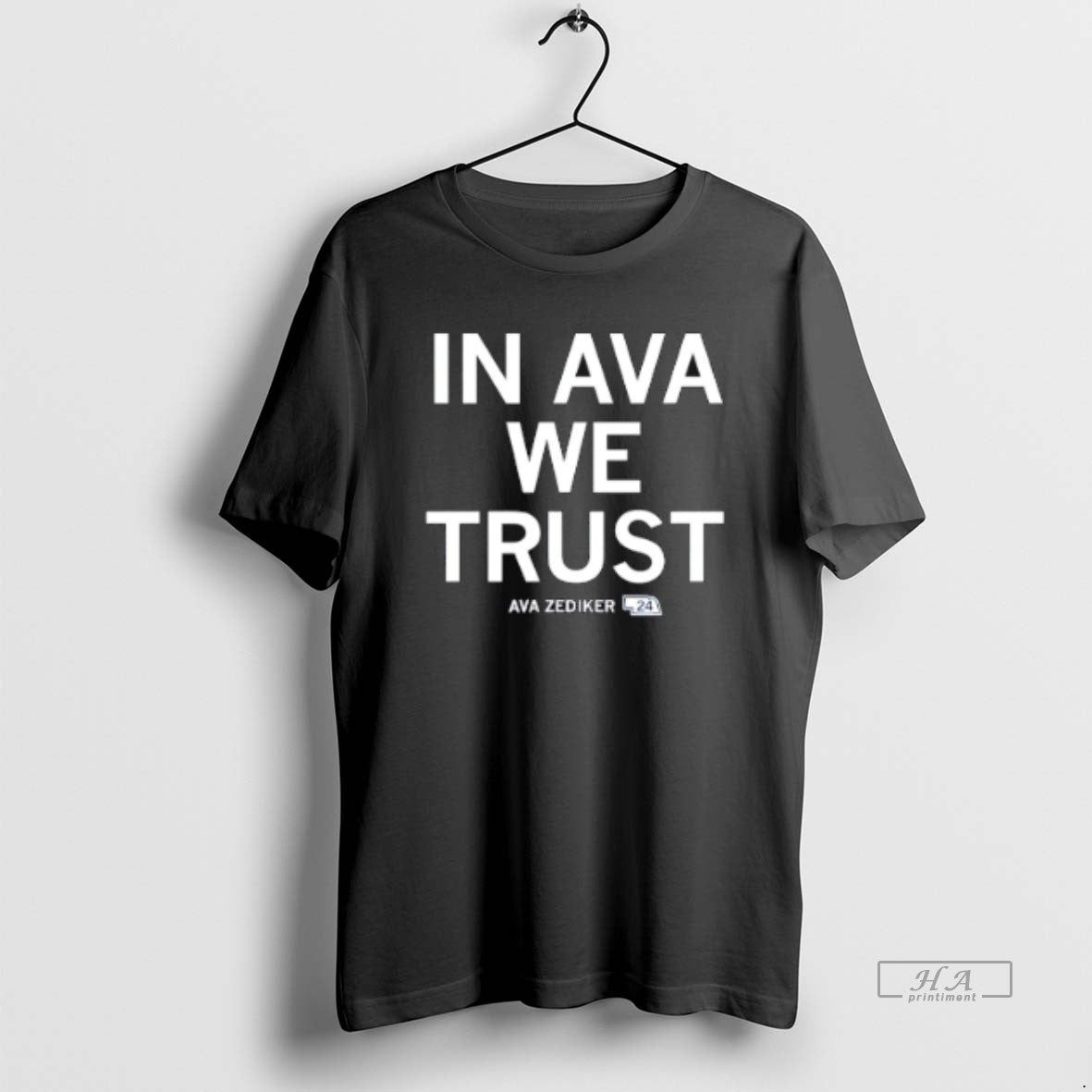 Official Ava Zediker We Trust Creighton Bluejays Text T-Shirts