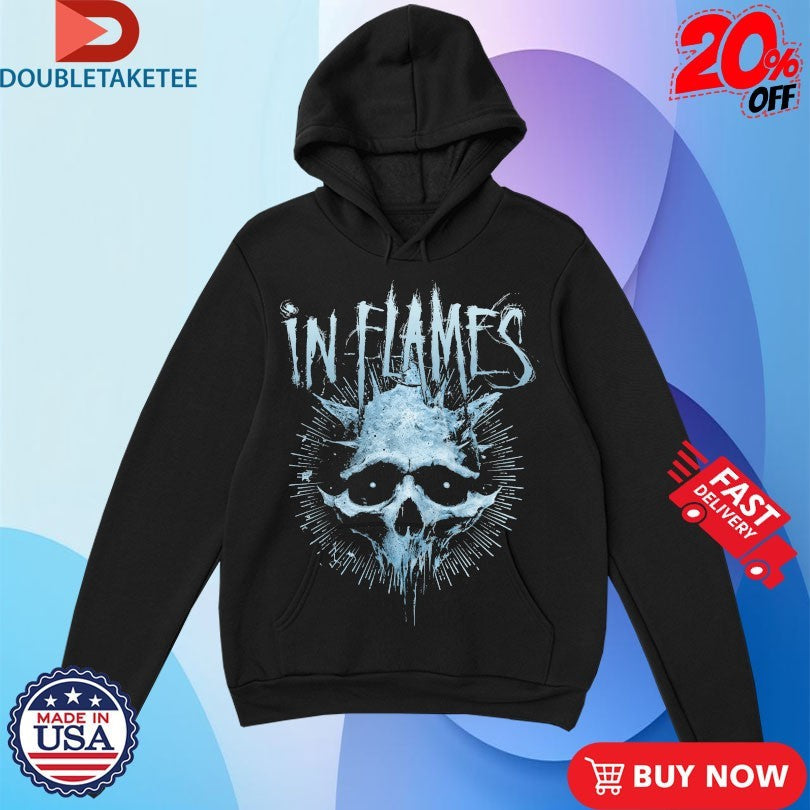 Official In Flames Frozen Jester Skull Shirts Unisex , , , Long Sleeve Tee