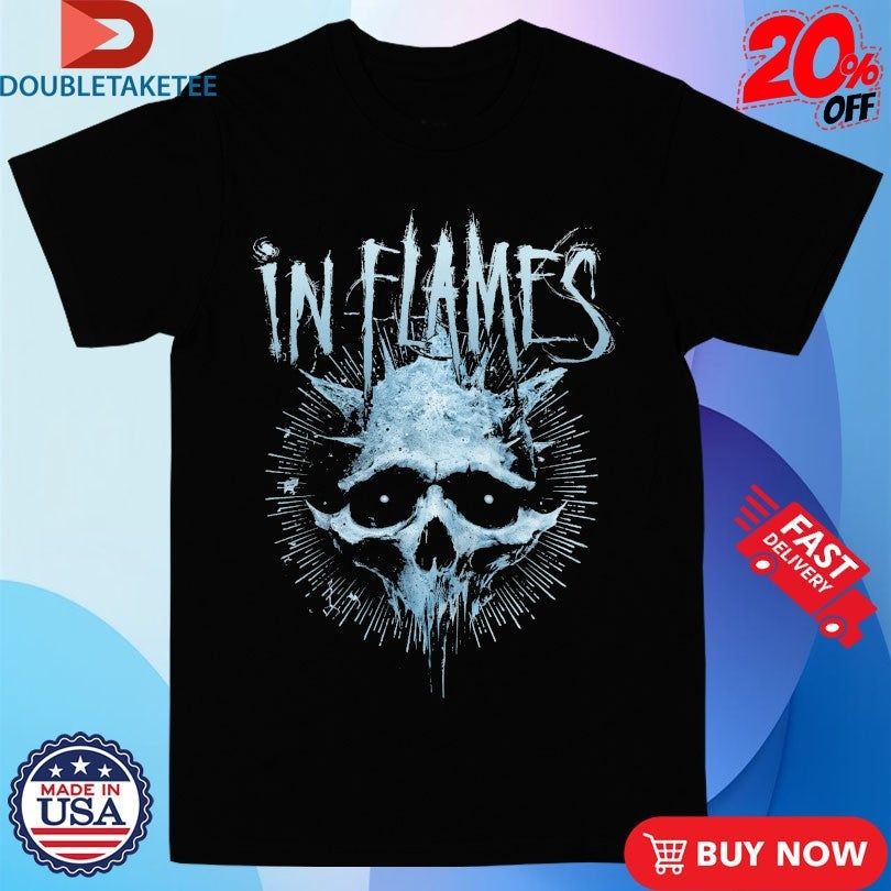 Official In Flames Frozen Jester Skull Shirts Unisex , , , Long Sleeve Tee
