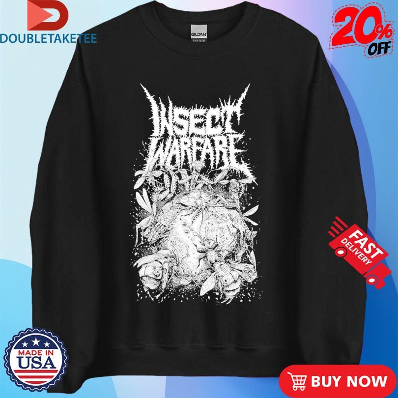 Official Insect Warfare At War With Grindcore s Unisex , , , Long Sleeve Tee