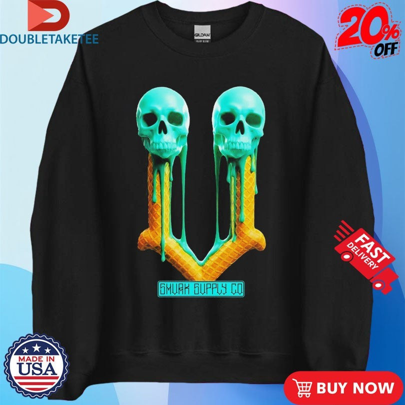 Official Iscream 220gsm Ice Cream Skull Shirts Unisex , , , Long Sleeve Tee