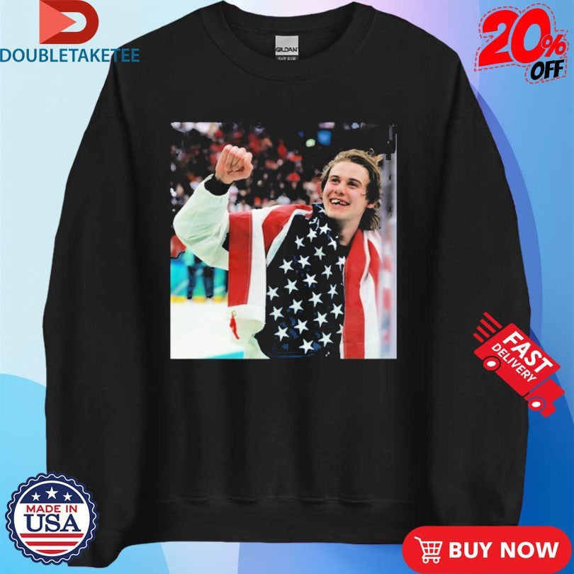 Official Jack Hughes Teeth Bloody USA Hockey Men’s Team Olympics 2026 Shirts Unisex , , , Long Sleeve Tee