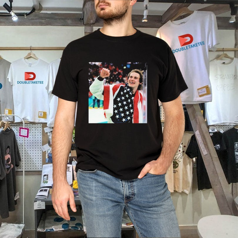 Official Jack Hughes Teeth Bloody USA Hockey Men’s Team Olympics 2026 Shirts Unisex , , , Long Sleeve Tee