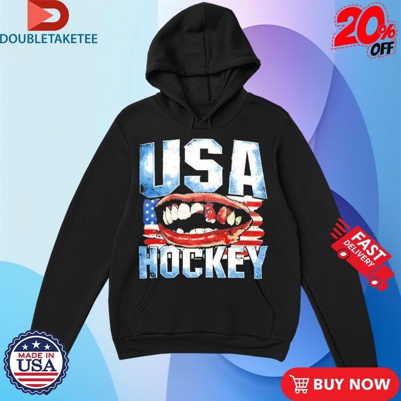 Official Jack Hughes Teeth USA Hockey Oylmpic Shirt Unisex , , , Long Sleeve Tee