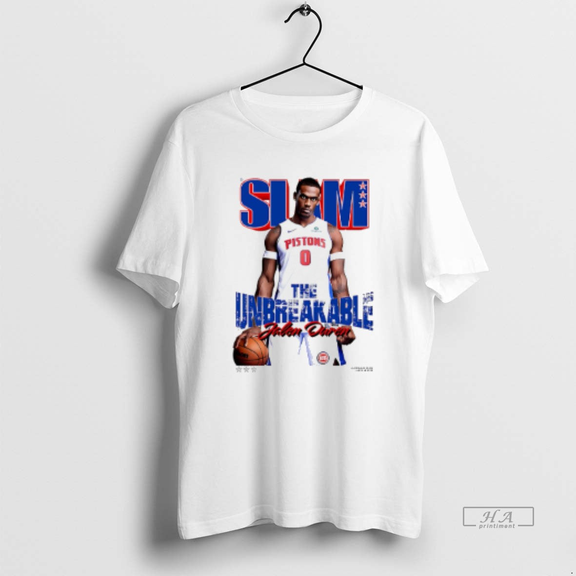 Official Jalen Duren Detroit Pistons Unbreakable Slam Cover T-Shirts