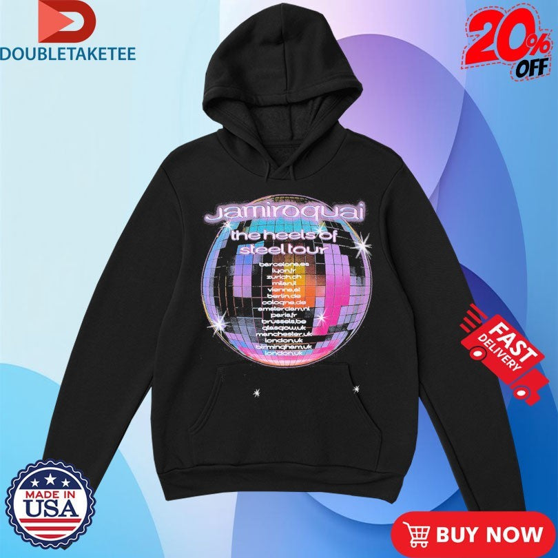 Official Jamiroquai Heels Of Steel Tour 2025 Disco Ball Shirts Unisex , , , Long Sleeve Tee