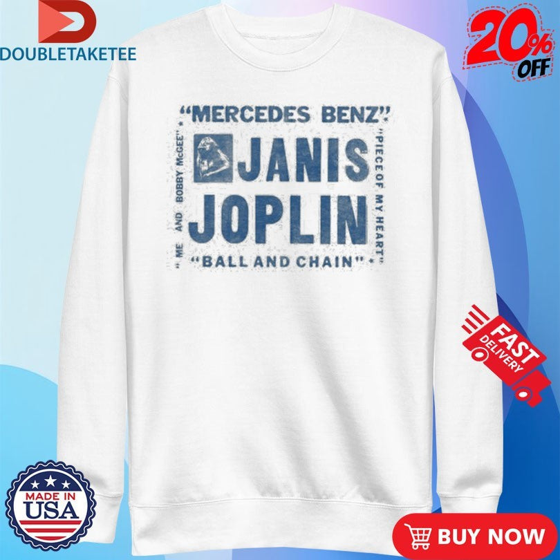 Official Janis Joplin Mercedes Benz Ball And Chain Song Titles Shirts Unisex , , , Long Sleeve Tee