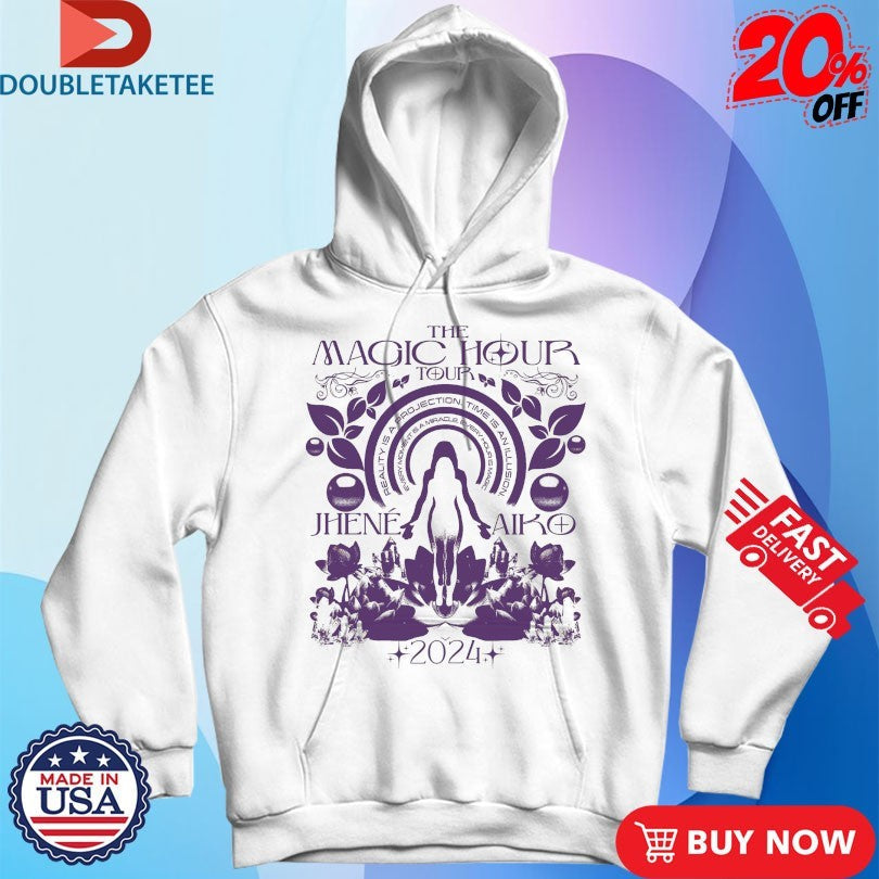 Official Jhene Aiko The Magic Hour Tour 2024 Reality Is A Projection Time Is An Illusion Shirts