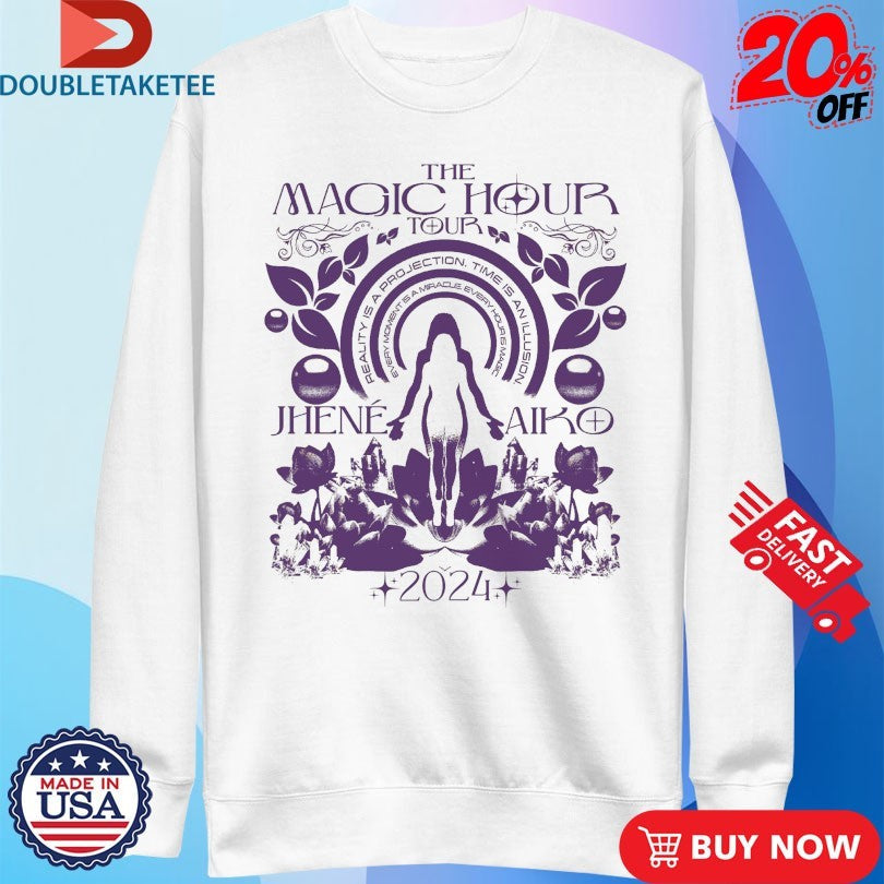 Official Jhene Aiko The Magic Hour Tour 2024 Reality Is A Projection Time Is An Illusion Shirts