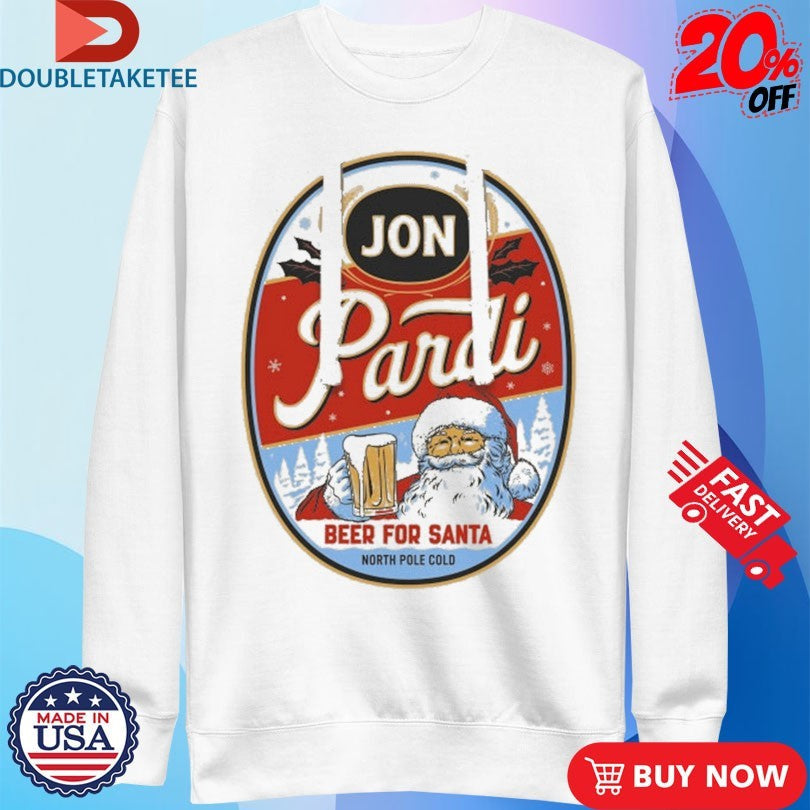Official Jon Pardi Beer For Santa North Pole Cold Merry Christmas Shirts Unisex , , , Long Sleeve Tee