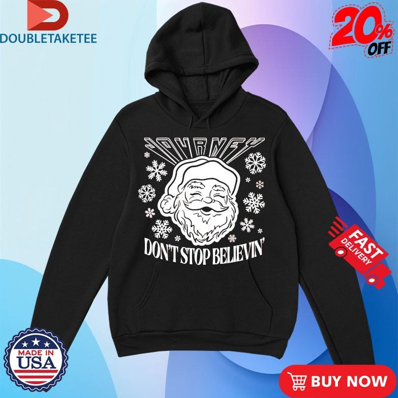 Official Journey Don’t Stop Believin’ Santa Holiday Xmas Shirts Unisex , , , Long Sleeve Tee