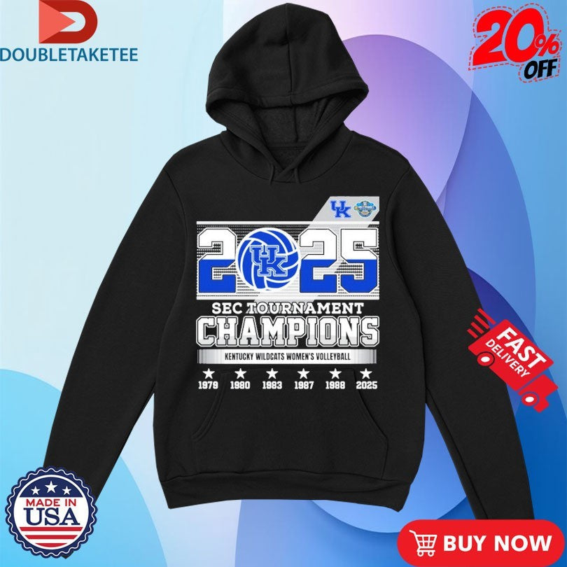 Official Kentucky Wildcats Women’s Volleyball SEC Tournament Champions 2025 Shirts Unisex , , , Long Sleeve Tee