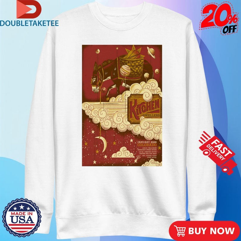Official Kitchen Dwellers Jan 2026 Colorado Tour Shirts Unisex , , , Long Sleeve Tee