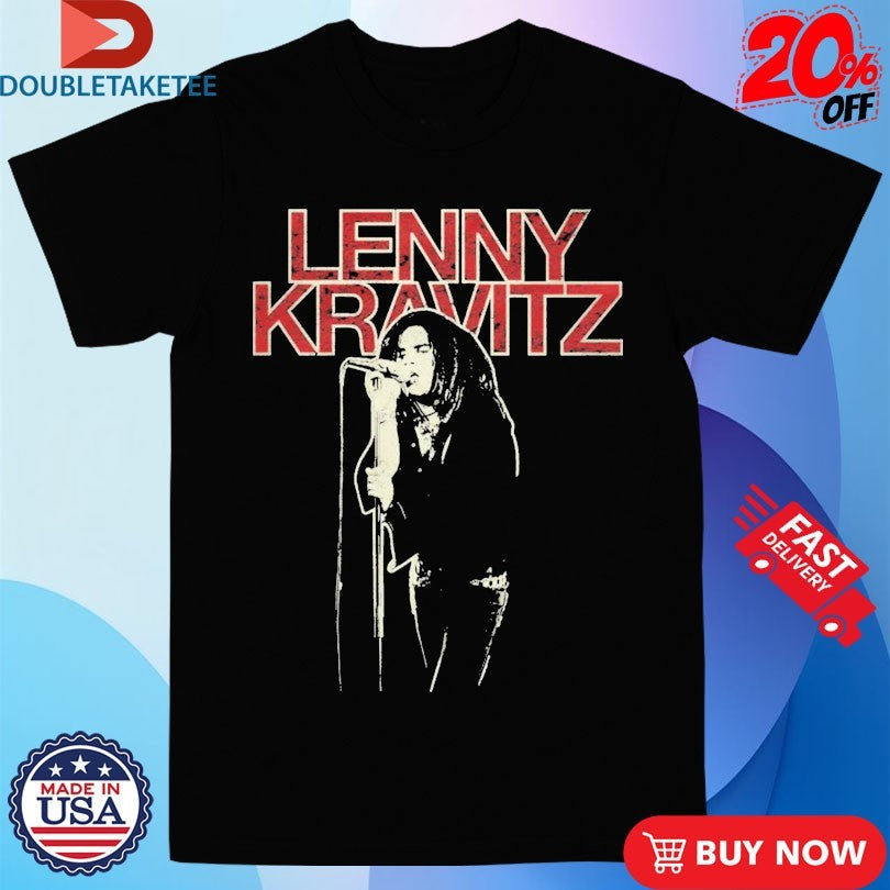Official Lenny Kravitz Mic Pose Shirts Unisex , , , Long Sleeve Tee