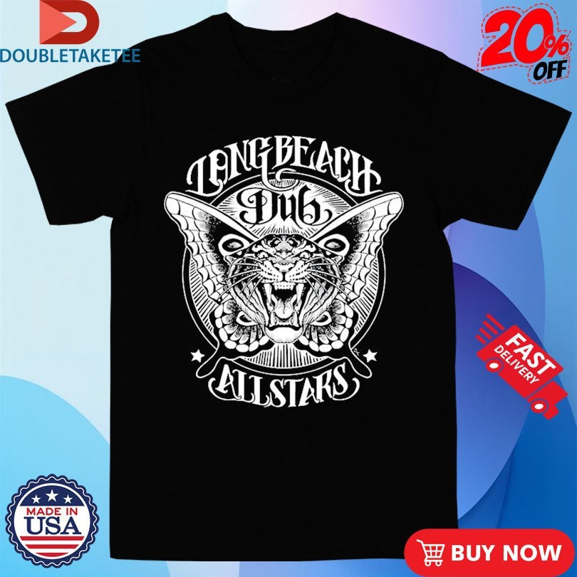 Official Long Beach Dub AllStars Tiger Butterfly Shirts Unisex , , , Long Sleeve Tee