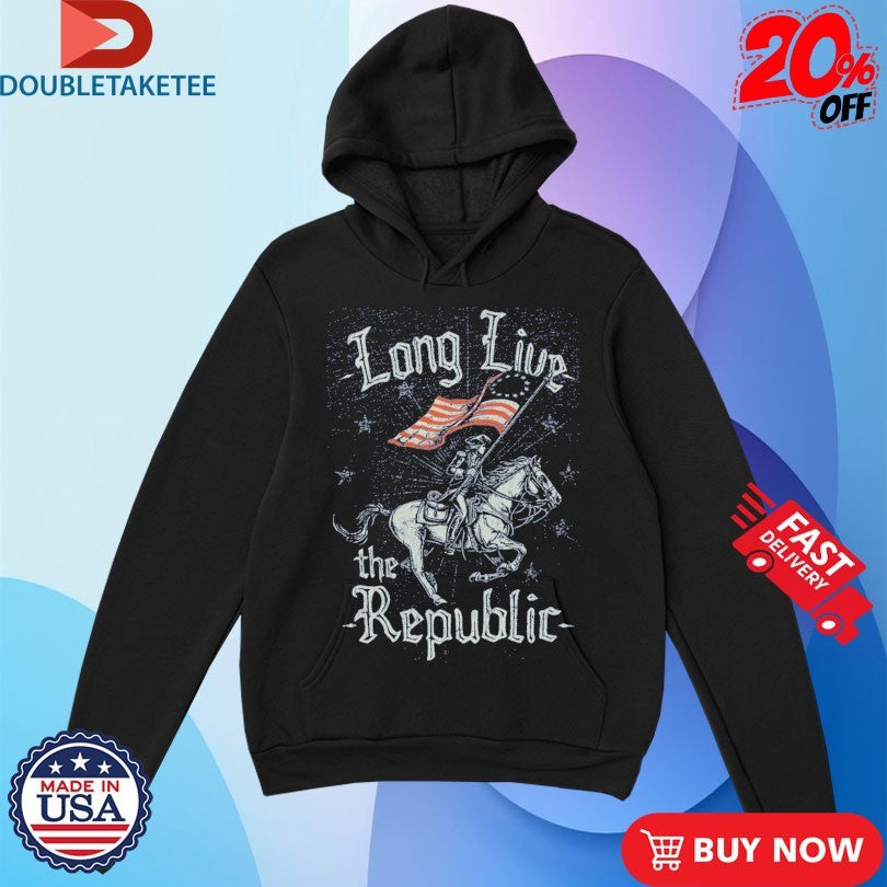Official Long Live The Republic Skeleton Flag Shirts Unisex , , , Long Sleeve Tee