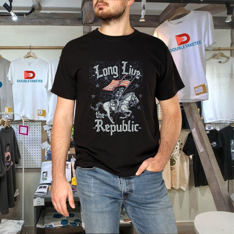 Official Long Live The Republic Skeleton Flag Shirts Unisex , , , Long Sleeve Tee