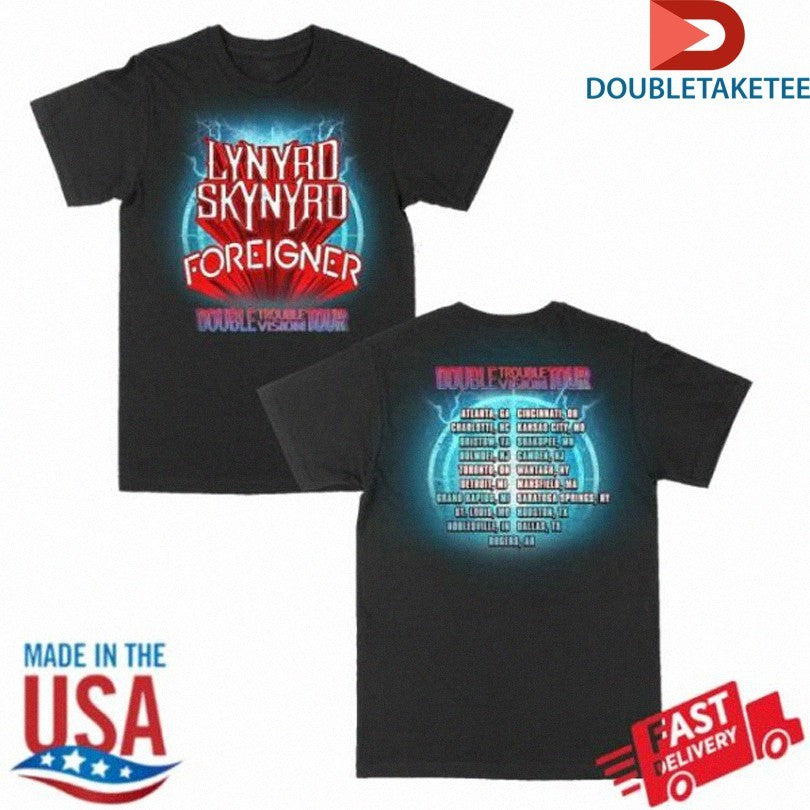 Official Lynyrd Skynyrd Double Trouble Double Vision Tour 2025 Shirts Unisex , , , Long Sleeve Tee