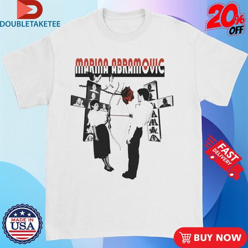Official Marina Abramovic Bow And Arrow Shirts Unisex , , , Long Sleeve Tee