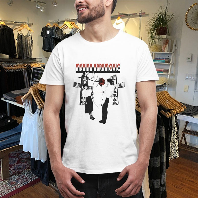 Official Marina Abramovic Bow And Arrow Shirts Unisex , , , Long Sleeve Tee