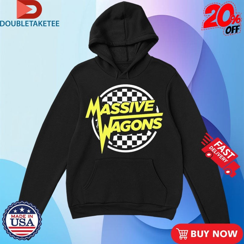 Official Massive Wagons Checkered Skater Shirts Unisex , , , Long Sleeve Tee