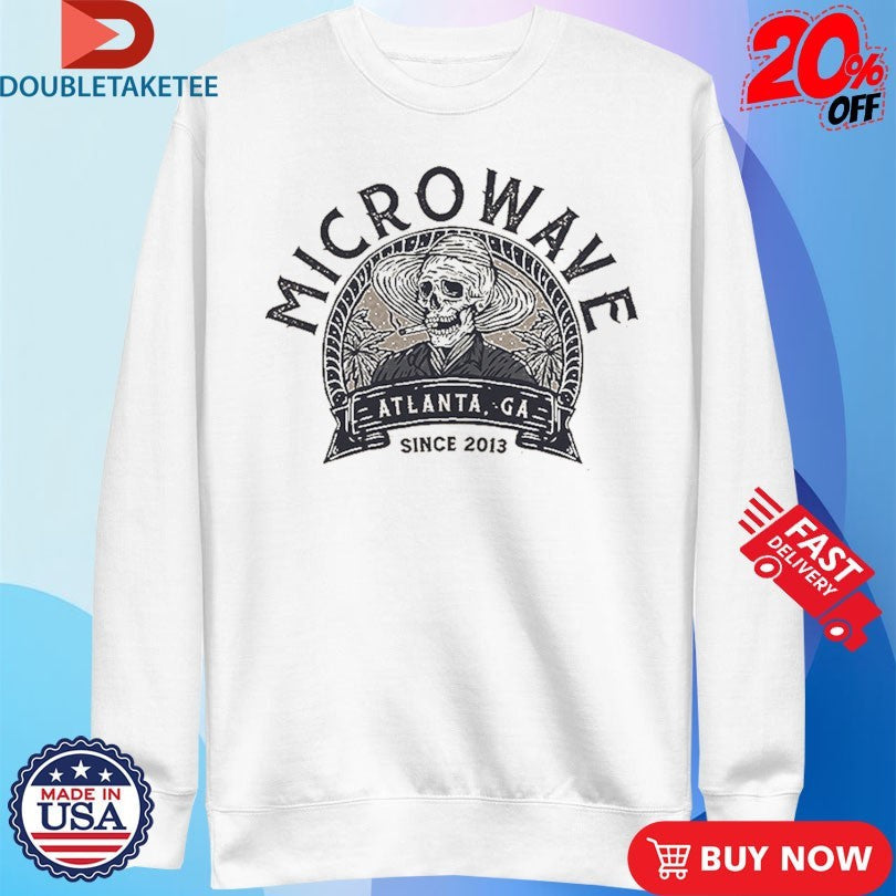 Official Microwave Atlanta GA Since 2013 Straw Hat Cigarettes Shirts Unisex , , , Long Sleeve Tee