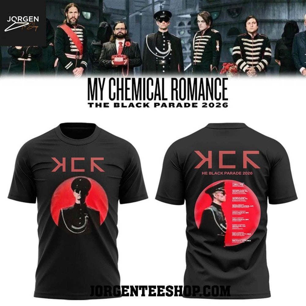 Chemical Romance 2026 Black Parade Schedule Tour Two Sided Tee (1)