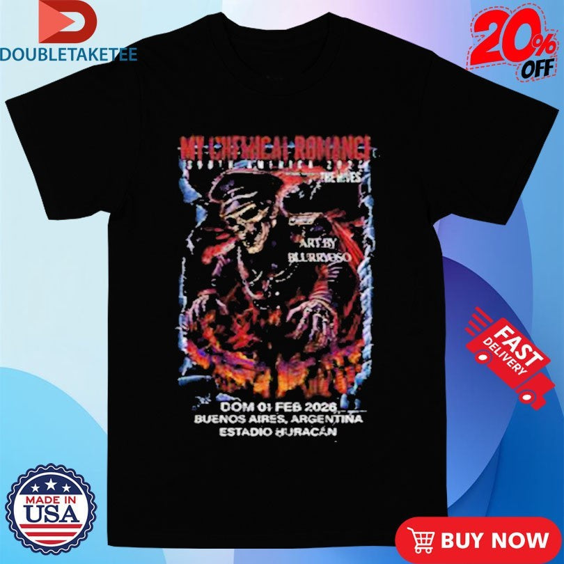 Official My Chemical Romance South America 2026 Tour Shirts Unisex , , , Long Sleeve Tee
