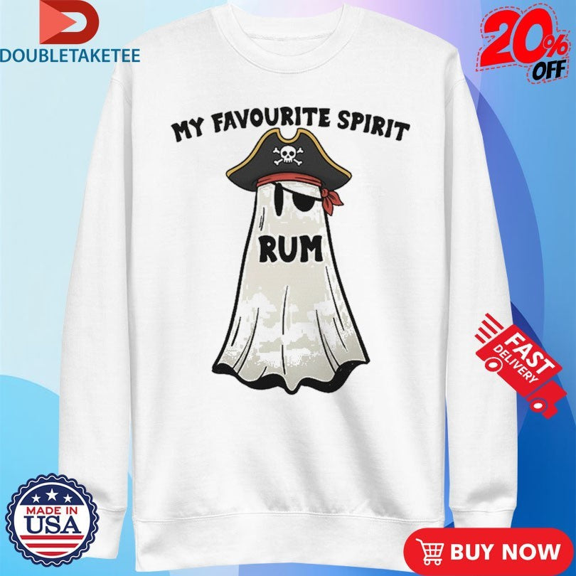 Official My Favourite Spirit Rum Ghost Pirates Shirts Unisex , , , Long Sleeve Tee