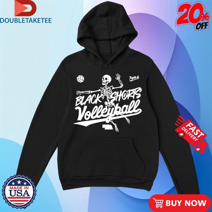 Official Nebraska Cornhuskers Black Shorts Volleyball Skeleton Shirts Unisex , , , Long Sleeve Tee