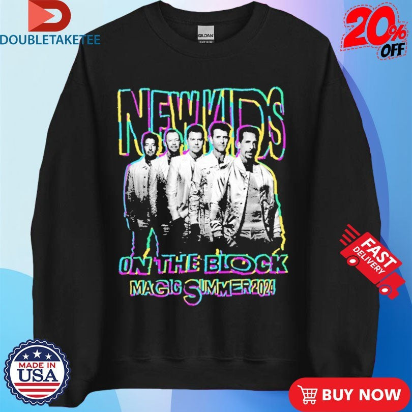 Official New Kids On The Block Magic Summer Tour 2024 Photo Shirts Unisex , , , Long Sleeve Tee
