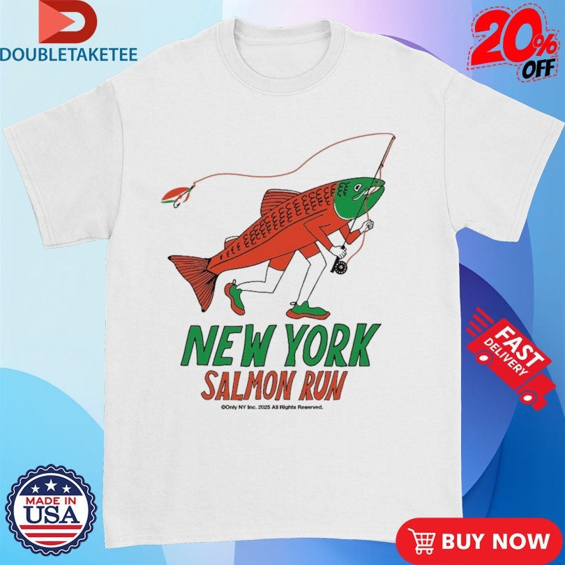 Official New York Salmon Run Only NY Fishing Shirts Unisex , , , Long Sleeve Tee