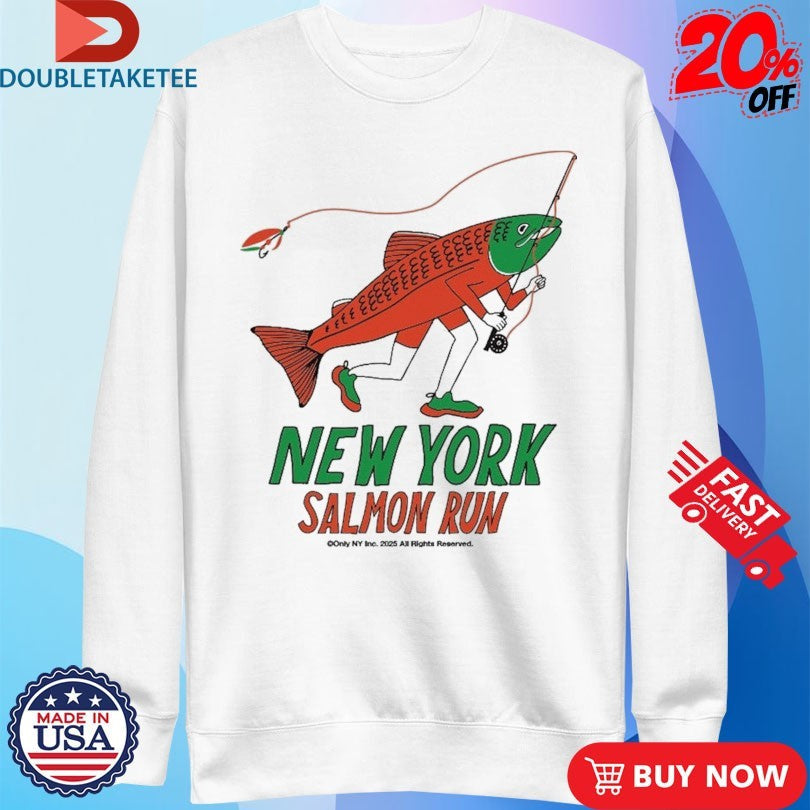 Official New York Salmon Run Only NY Fishing Shirts Unisex , , , Long Sleeve Tee