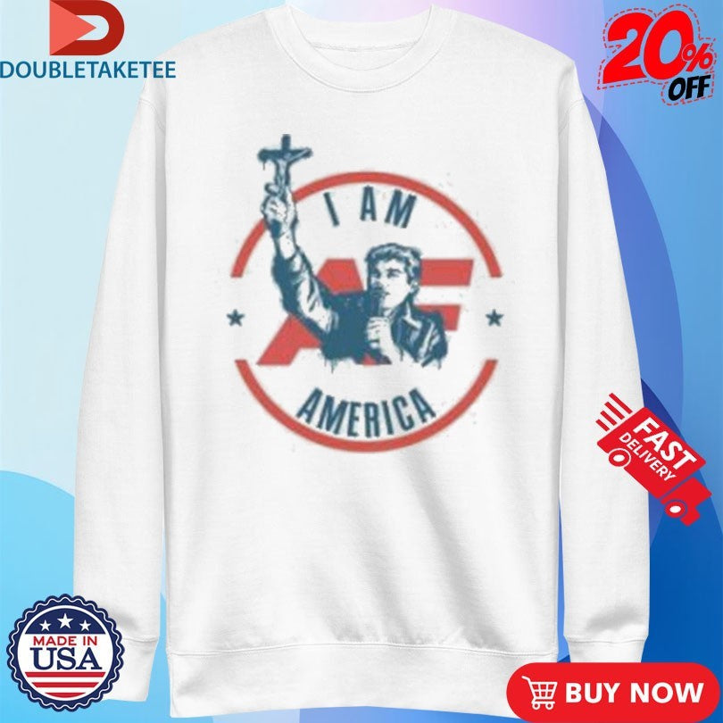 Official Nick Fuentes I Am America First Crucifix Shirts Unisex , , , Long Sleeve Tee