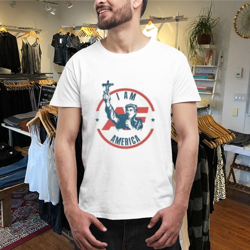 Official Nick Fuentes I Am America First Crucifix Shirts Unisex , , , Long Sleeve Tee