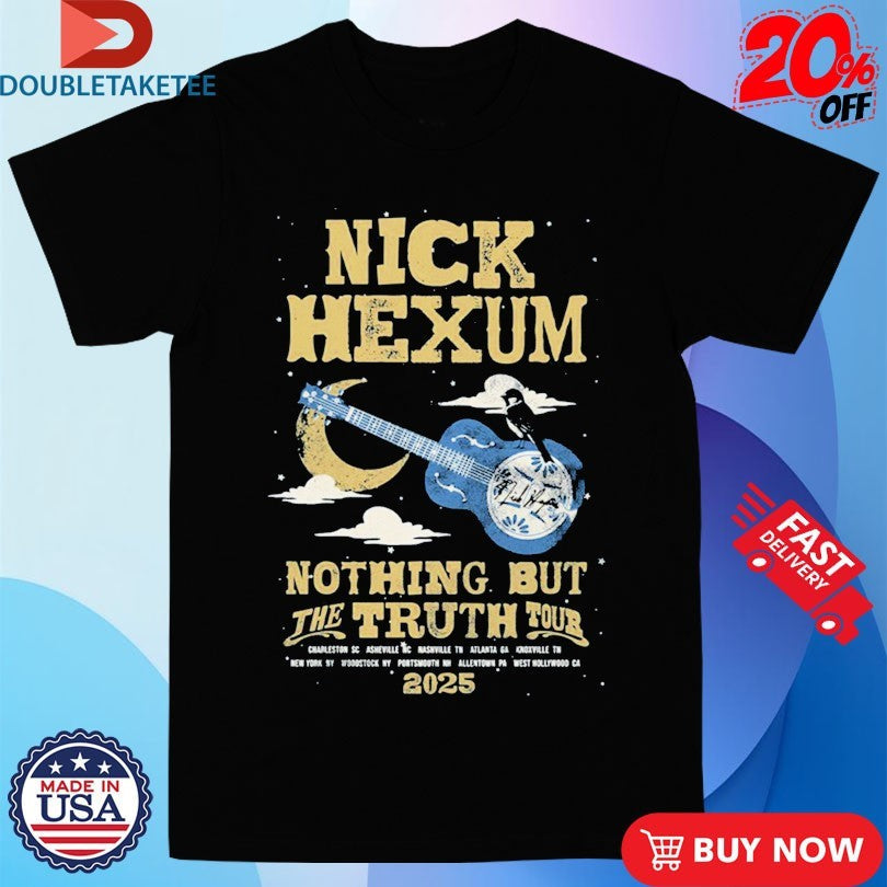 Official Nick Hexum Nothing But The Truth Tour 2025 Guitar Moon Shirts Unisex , , , Long Sleeve Tee