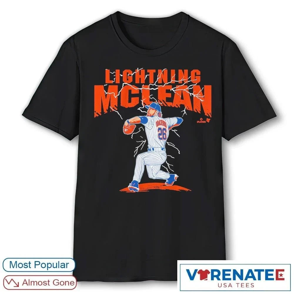 Official Nolan Mclean Lightning York Mets Mlb Tee Unisex T-shirt, Sweatshirt, Hoodie (1)