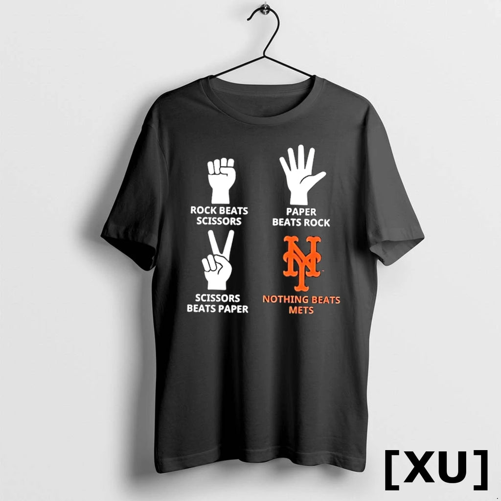 Official Nothing Beats Mets Hands Rock Beats Scissors Paper Beat Rock Tshirts Sweater